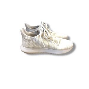 Adidas Tubular Shadow Knit Sneakers Women's Size 7 White Lightweight Running‎